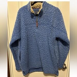 Live Oak Women’s Blue Sherpa Fleece Pullover Sweater - Size Medium - EUC